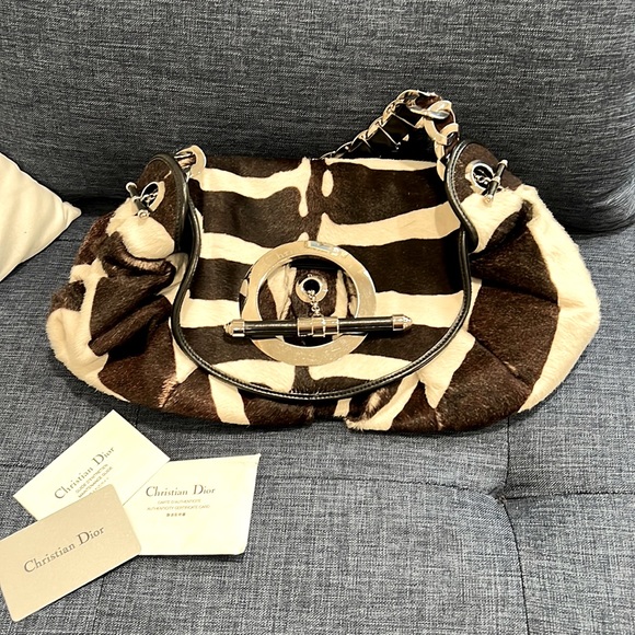 Authentic Dior jazzclub zebra pony hair bag - Picture 3 of 11